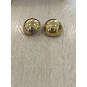 Vintage Gold Dome Trifari Clip On Earrings Signed